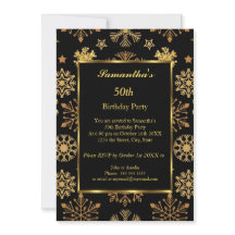 50e winterdag: Gold Black uitnodiging