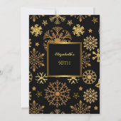 50e winterdag: Gold Black uitnodiging (Achterkant)