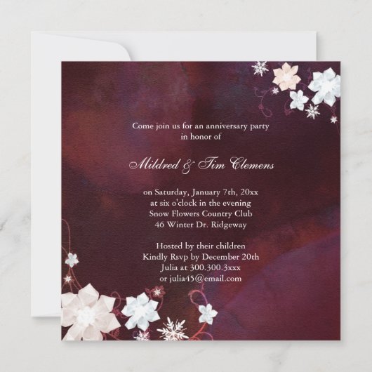 50e winterweddenschap Jubileum Kaart (Achterkant)