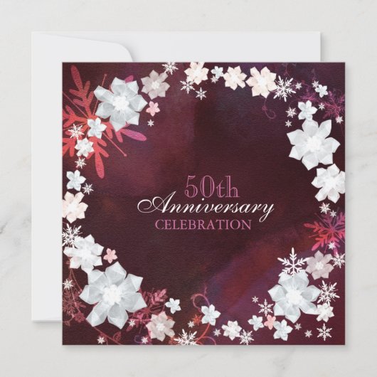 50e winterweddenschap Jubileum Kaart (Voorkant)