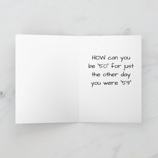 **50e** ZELDAG VOOR EEN ZEER *SPECIALE PERSOON* KA Kaart (Binnen)