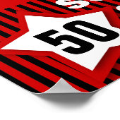 50e ZUIVERE Banner van de sterren Aangepast Z08J1 Poster (Hoek)