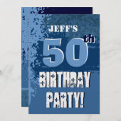 50e ZUIVERING BINNENLANDSE Naam Aangepast Blauw Me Kaart (Voorkant / Achterkant)