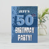 50e ZUIVERING BINNENLANDSE Naam Aangepast Blauw Me Kaart (Staand voorkant)