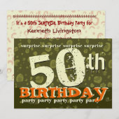 50e ZUIVERING Birthday Khaki Oranje Cream Camo Kaart (Voorkant / Achterkant)