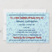 50e ZUIVERING Birthday Red White Blue Confetti Kaart (Achterkant)