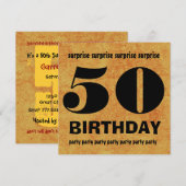 50e ZUIVERING op zaterdag Grunge W1443A Kaart (Voorkant / Achterkant)