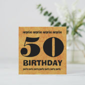 50e ZUIVERING op zaterdag Grunge W1443A Kaart (Staand voorkant)