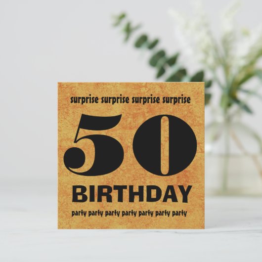 50e ZUIVERING op zaterdag Grunge W1443A Kaart (Staand voorkant)