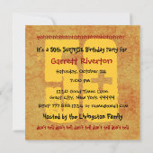 50e ZUIVERING op zaterdag Grunge W1443A Kaart (Achterkant)