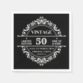 50e zwarte en witte  Geheugendag Servet (Voorkant)