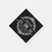 50e zwarte en witte  Geheugendag Servet (Hoek)