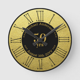 50jr Gepersonaliseerd Pensioen of Jubileum Ronde Klok