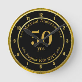 50jr Gepersonaliseerd Pensioen of Jubileum Ronde Klok