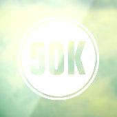 50k hardlopers Ultra Marathon Open Raamsticker (Vel 3)