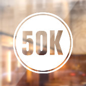 50k hardlopers Ultra Marathon Open Raamsticker (Vel 2)