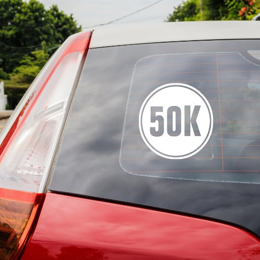 50k hardlopers Ultra Marathon Open Raamsticker