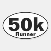 50K Runner Ovale Sticker (Voorkant)
