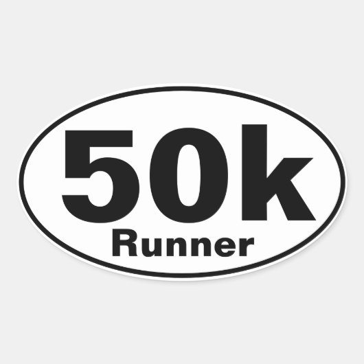 50K Runner Ovale Sticker (Voorkant)