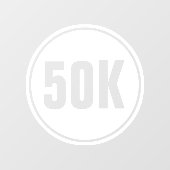 50k Runners Ultra Marathon Open Raamsticker (Vel)