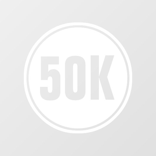 50k Runners Ultra Marathon Open Raamsticker (Vel)