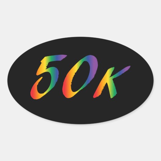 50K Ultra Marathon Ovale Sticker (Voorkant)