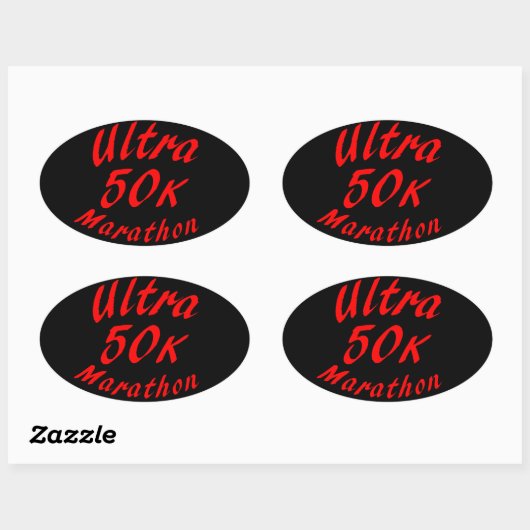 50K Ultra Marathon Ovale Sticker (Vel)