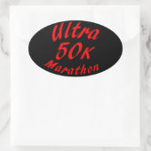 50K Ultra Marathon Ovale Sticker (Tas)