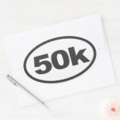 50K ultra ovaal lopend overdrukplaatje Ovale Sticker (Envelop)