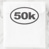 50K ultra ovaal lopend overdrukplaatje Ovale Sticker (Tas)