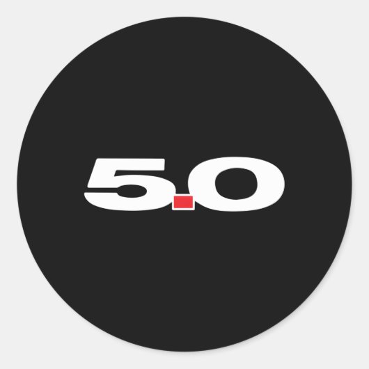 50L Coyote Engine S197 Foxbody Sn95 Ronde Sticker (Voorkant)