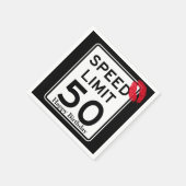 50mph het Teken van de Grenswaarde van de Snelheid Servet (Hoek)