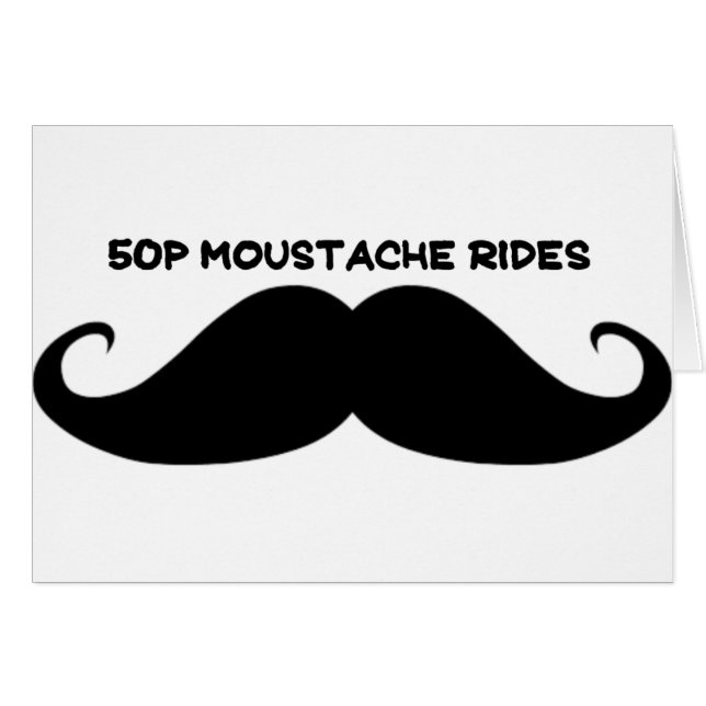 50p Mustache Rides (Voorkant Horizontaal)