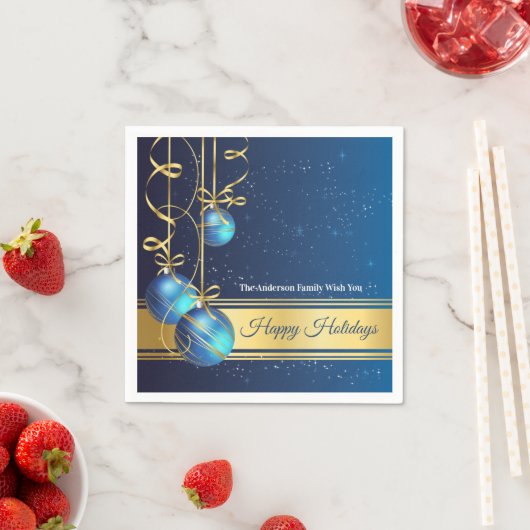 50pcs Christmas Paper Napkin Modern Tree Baubels Servet (Insitu)