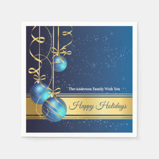 50pcs Christmas Paper Napkin Modern Tree Baubels Servet