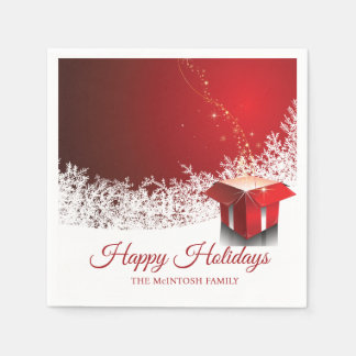 50pcs Red White Christmas | Gift box surprise Servet