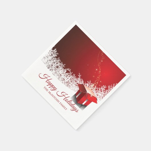 50pcs Red White Christmas | Gift box surprise Servet (Hoek)