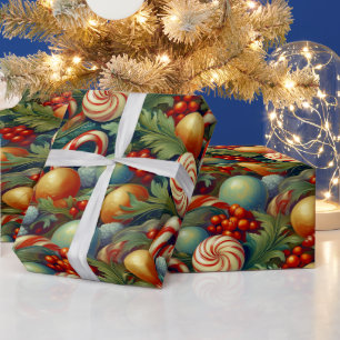 50s 60s Vintage Kerst inpakpapier H1003