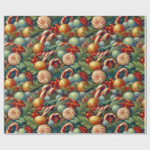 50s 60s Vintage Kerst inpakpapier H1003 (Vlak)