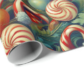 50s 60s Vintage Kerst inpakpapier H1003 (Rol Hoek)