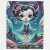 50's Alien Fantasty Fleece Deken (Voorkant)