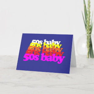 50s Baby Geboren in de jaren 50 Verjaardag Kaart