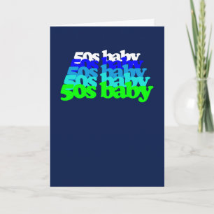 50s Baby Vintage Retro Lettertype Grafisch 1950s V Kaart