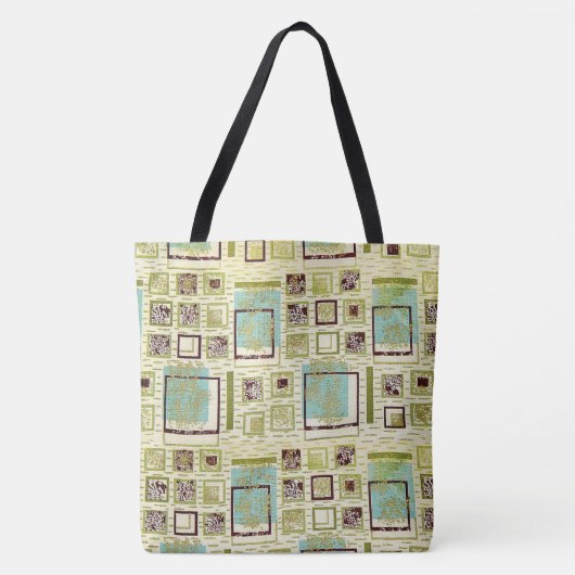 50s Barkcloth Tote Bag (Voorkant)