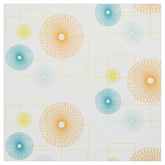 50's bloemen stof (Swatch)