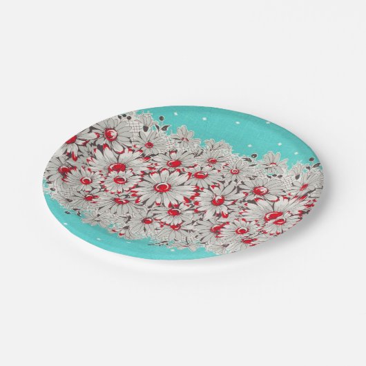 50s  Border Print Daisies Papier Bord (Gekanteld)