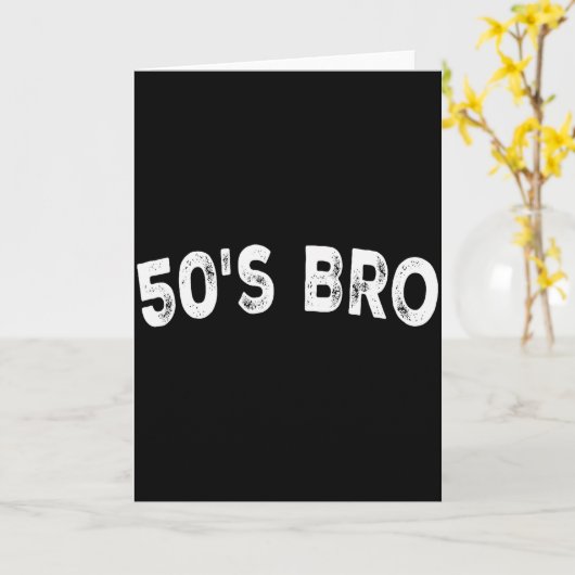 50s Broer Kaart (Gele Bloem)