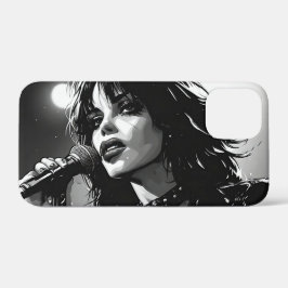 50s BW Grafische Comic Stijl Goth Punk Zangeres  Case-Mate iPhone Case