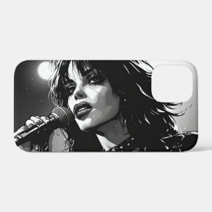 50s BW Grafische Comic Stijl Goth Punk Zangeres  Case-Mate iPhone Case