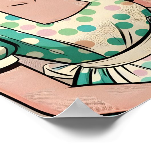 50s comic book style funny vacuum therapy kitchen poster (Hoek)